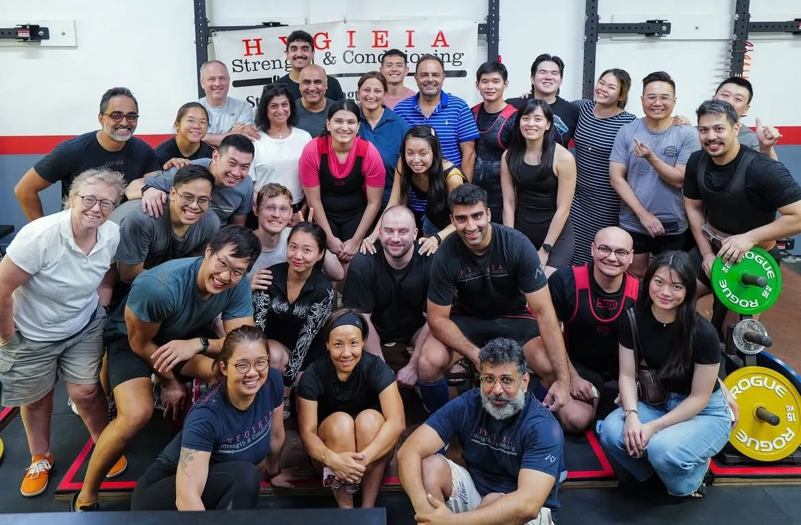 Group photo at the powerlifting meet